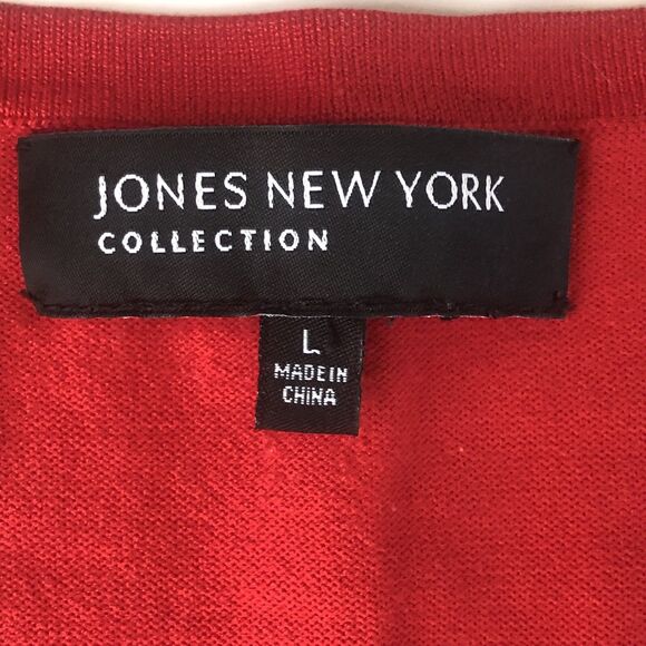 Jones New York Collection Tank Top Red Silk Blend Tag Size Large - Picture 4 of 14